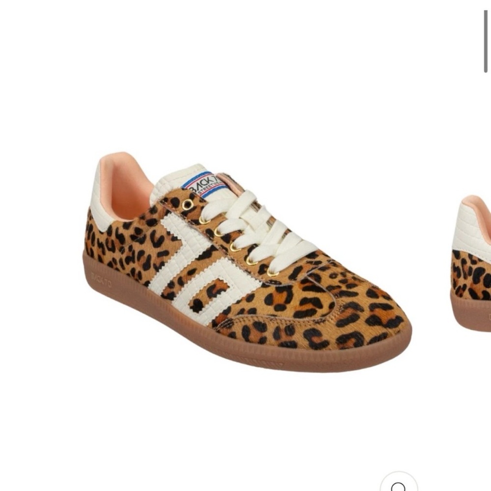 Leopard Print Women's Sneakers with Cream Accents